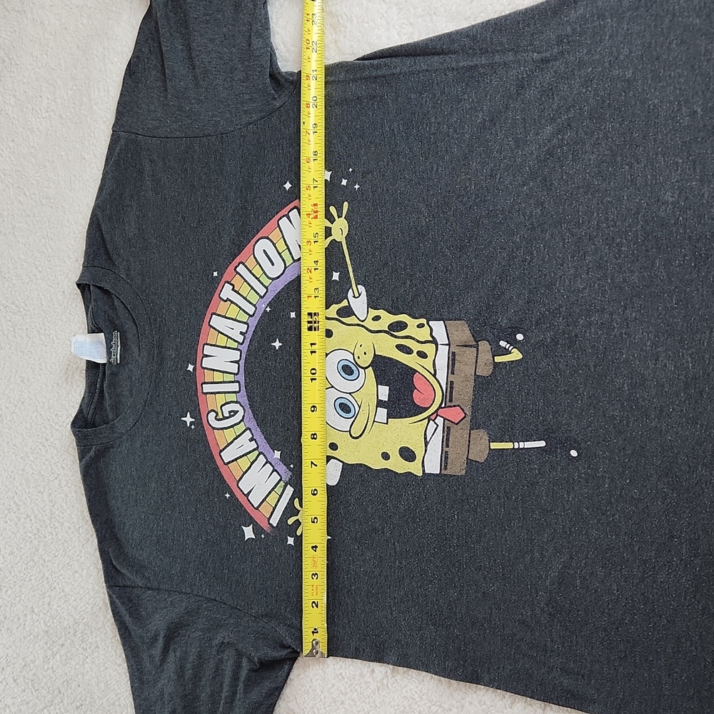 Nickelodeon Spongebob Imagination tshirt large, heathered dark gray. - Picture 7 of 8